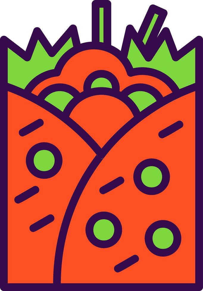 Burrito Vector Icon Design