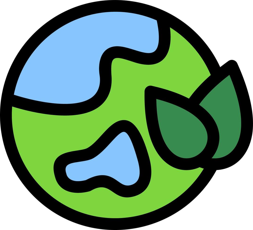 diseño de icono de vector de planeta verde