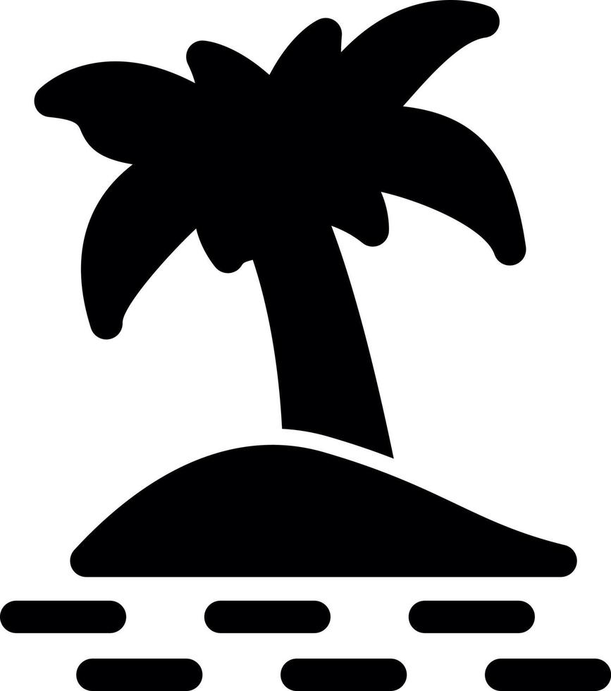 Palm Island Vector Icon Design