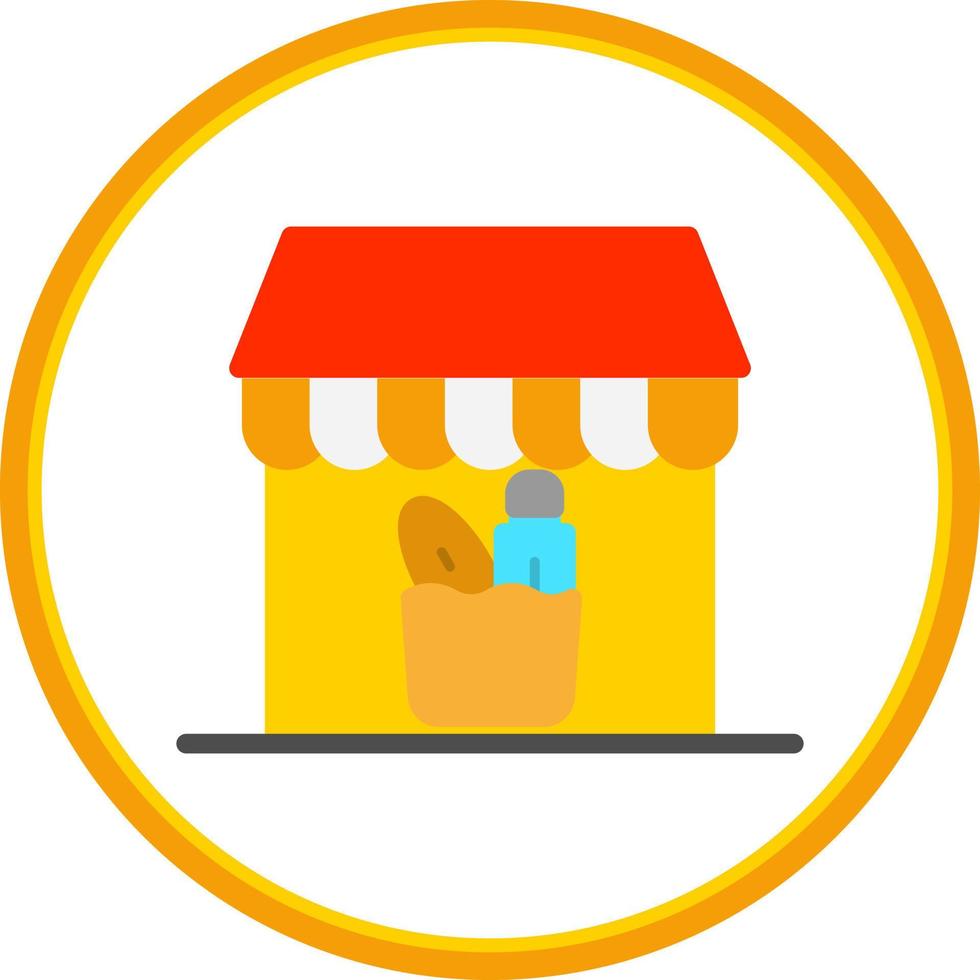 Groceries Store Vector Icon Design