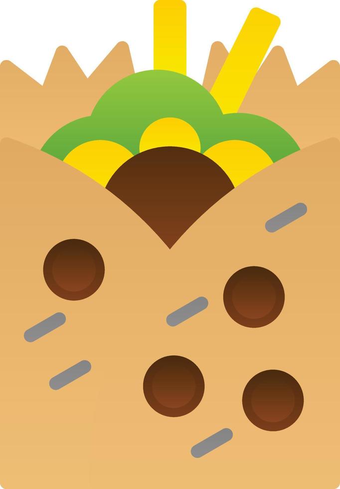 diseño de icono de vector de burrito