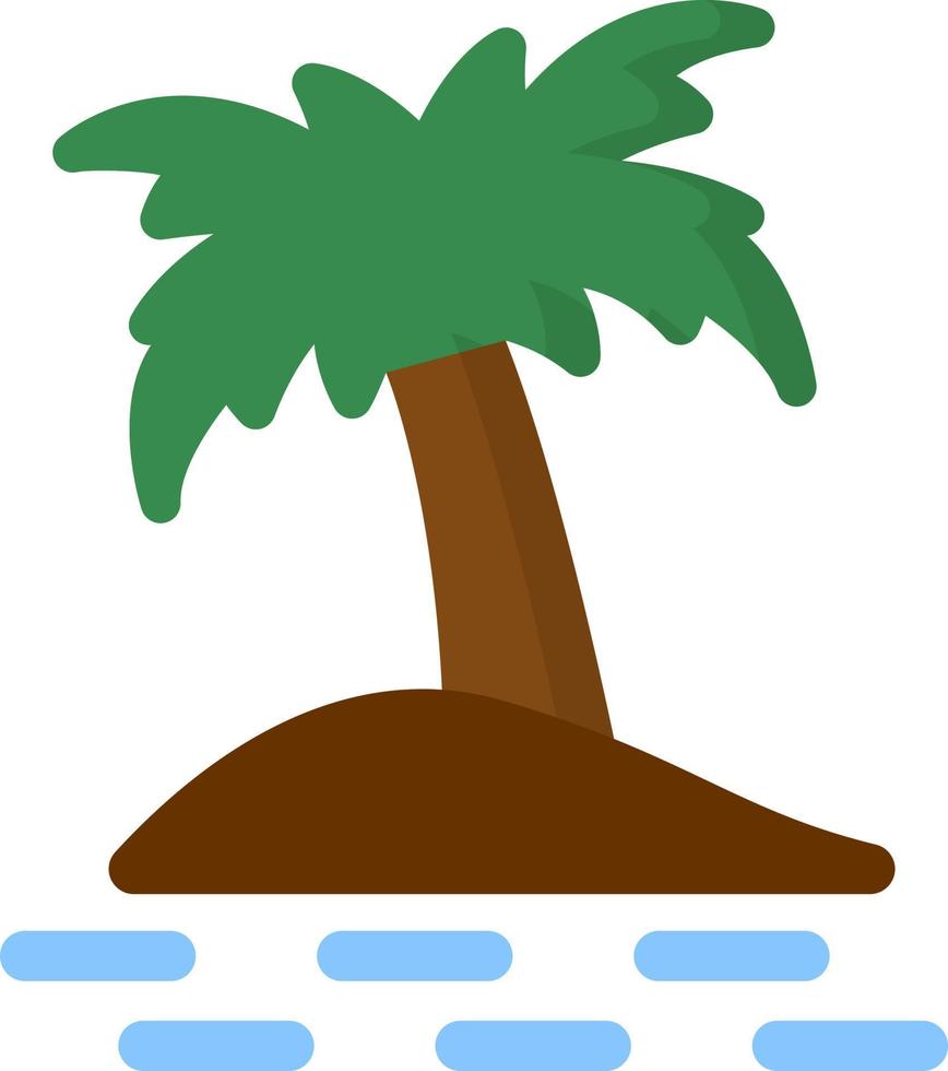 diseño de icono de vector de isla de palma