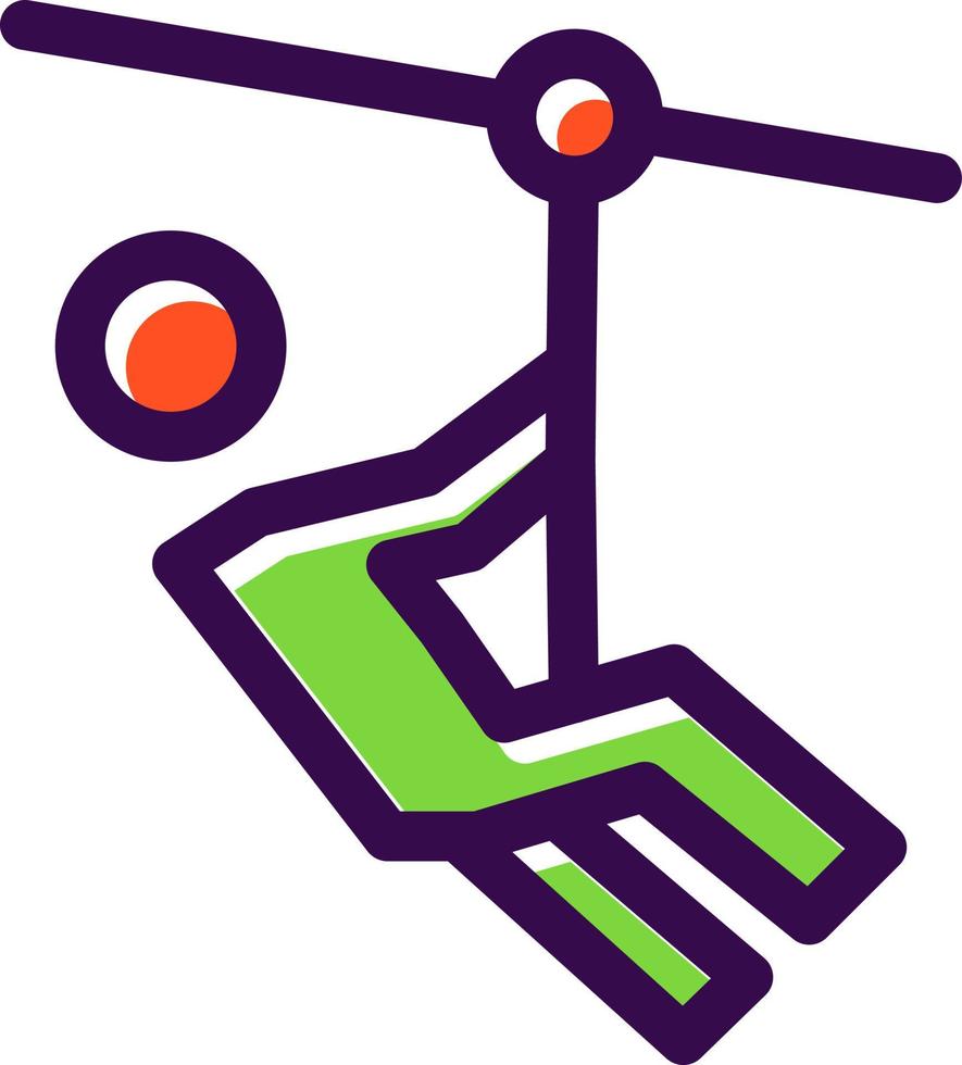 Zipline Vector Icon Design