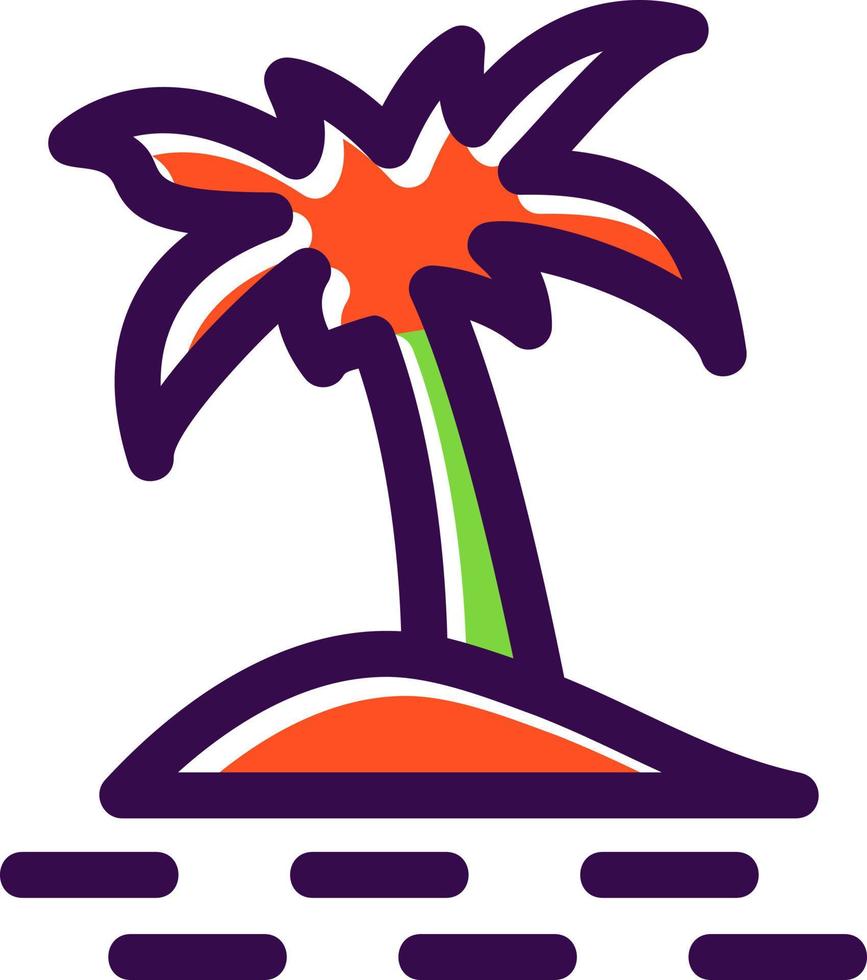 Palm Island Vector Icon Design