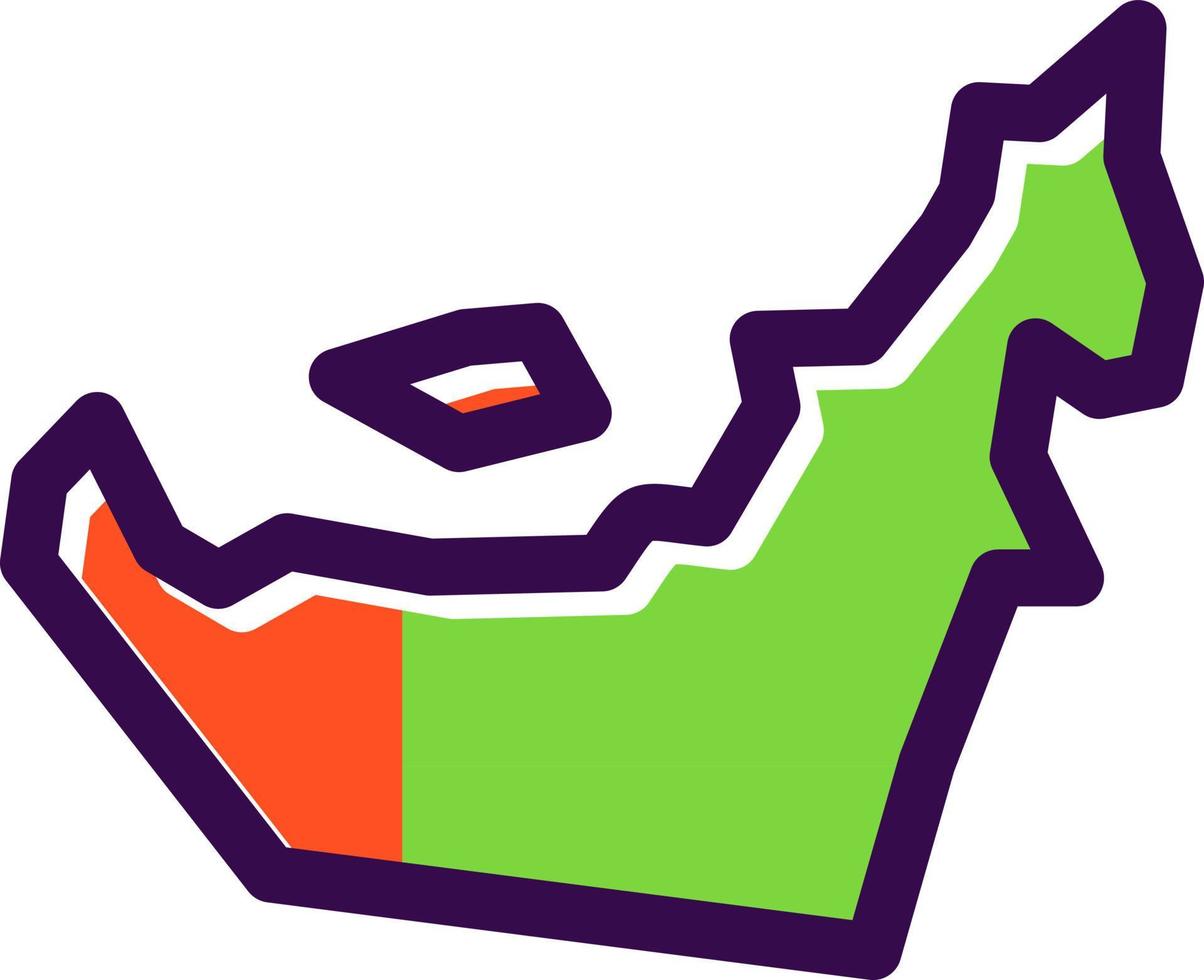 Dubai Map Vector Icon Design