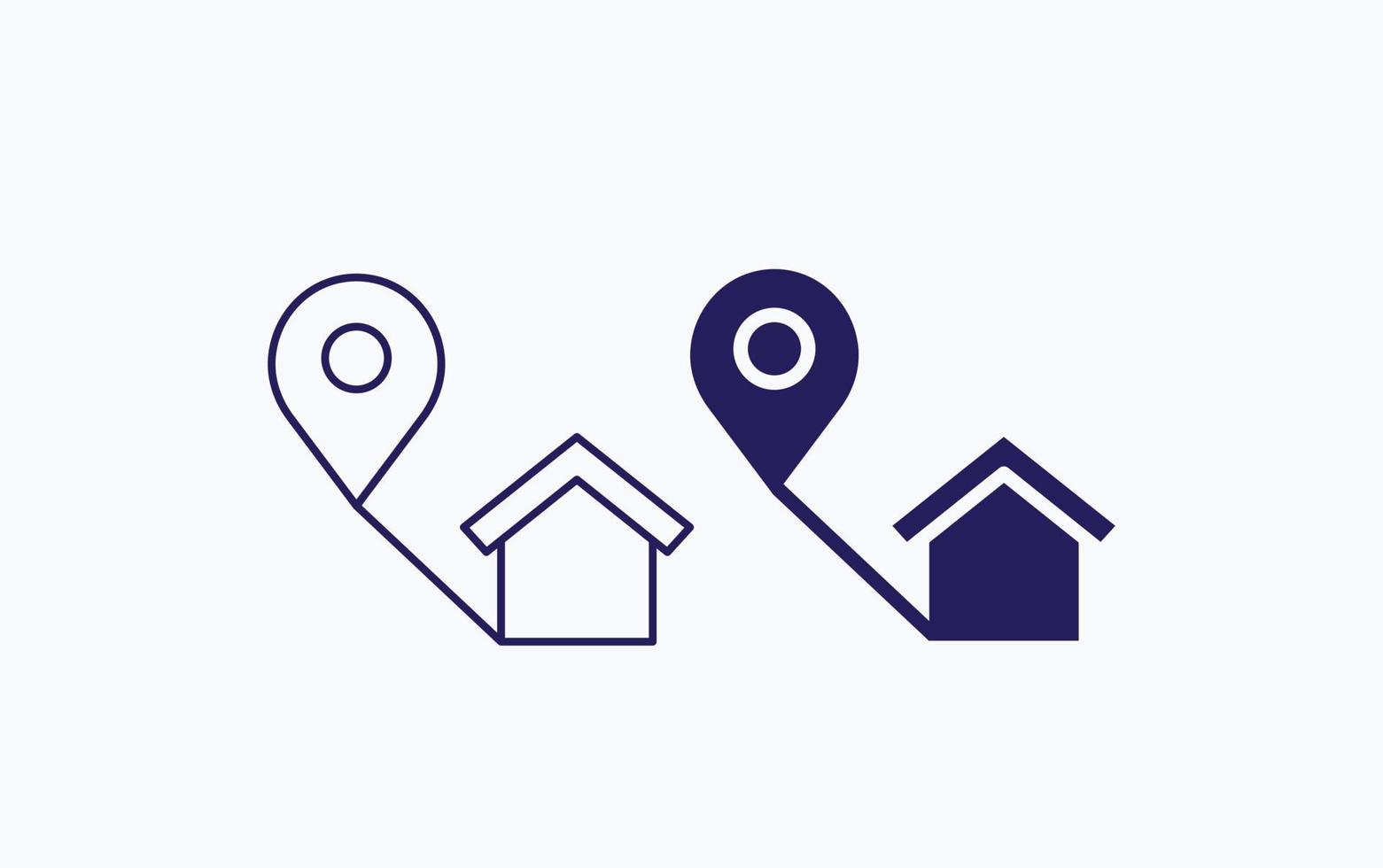 Home Map illustration icon vector