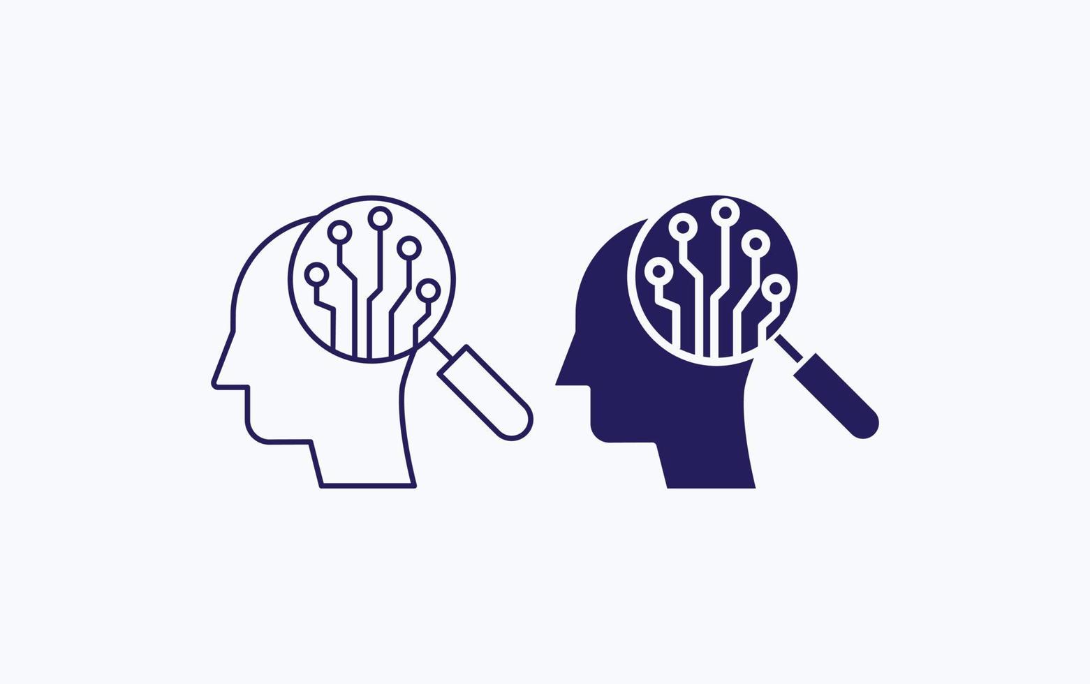 Data learning, Head information illustration vector