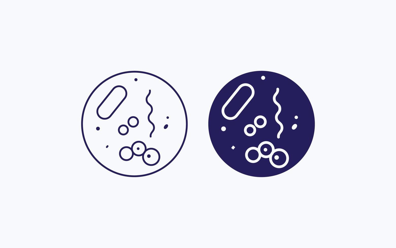 Bacteria and virus vector illustration icon