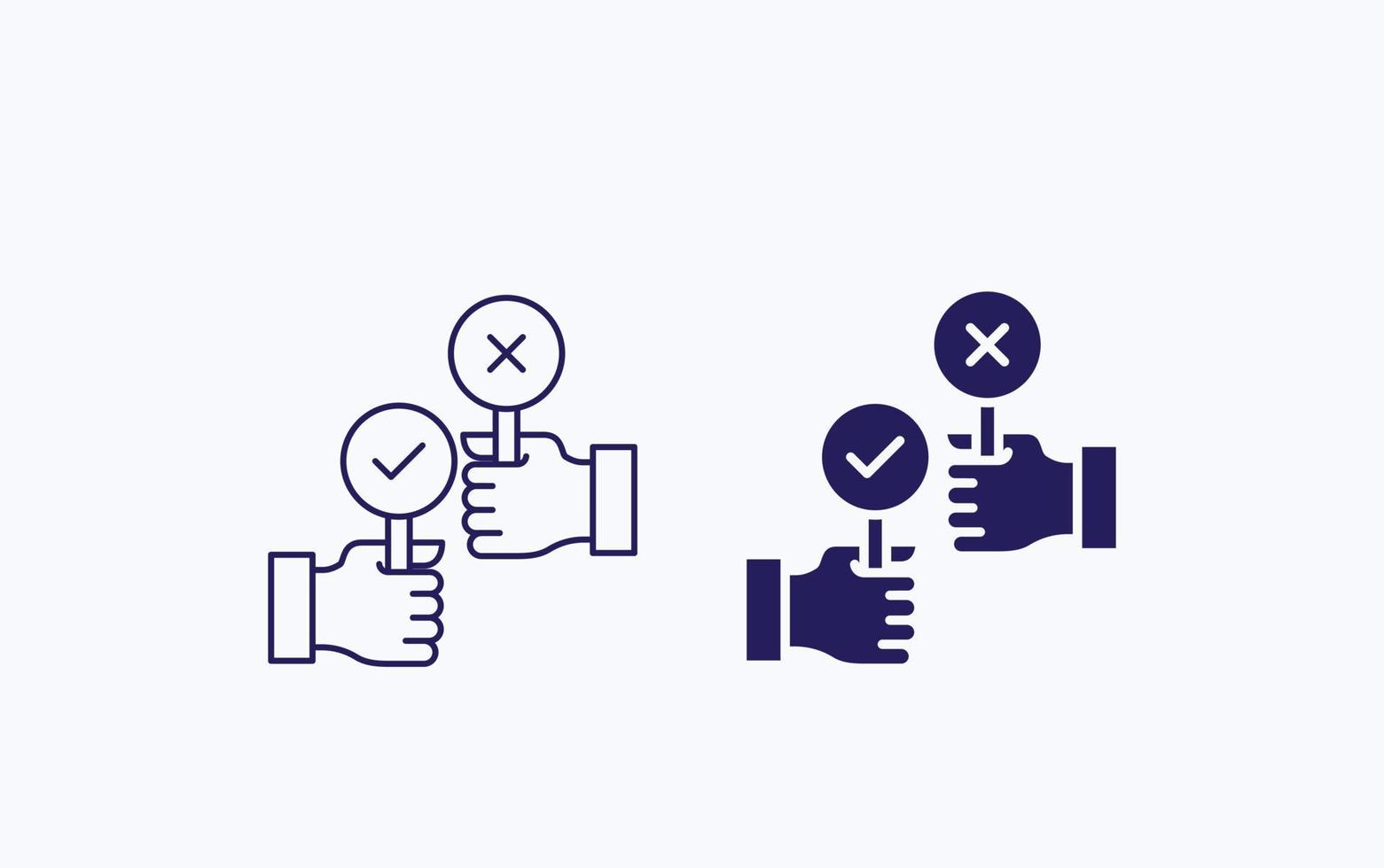 Protest, yes or no Illustration icon vector