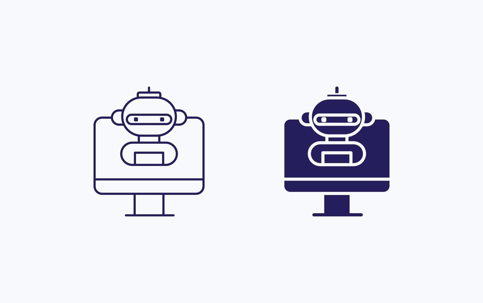 Computer bot illustration icon 15756227 Vector Art at Vecteezy