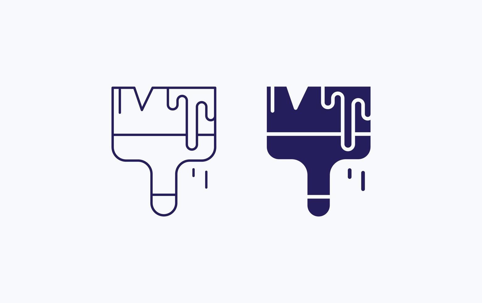 Paint Brush vector illustration icon