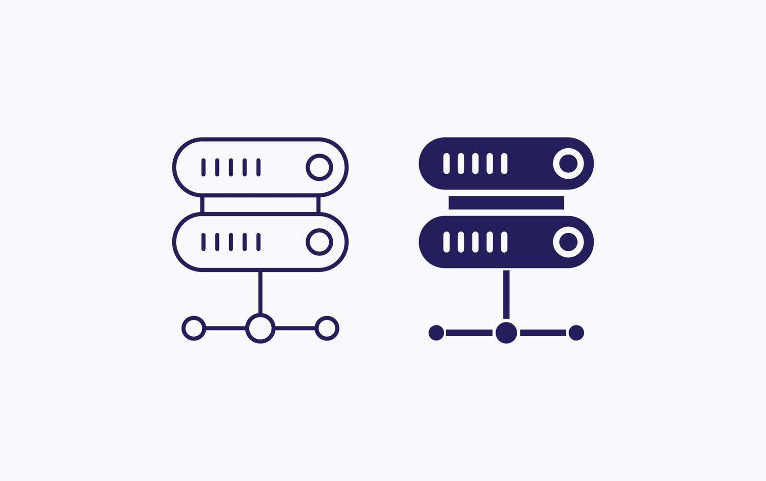 servidor, icono de ilustración de vector de base de datos