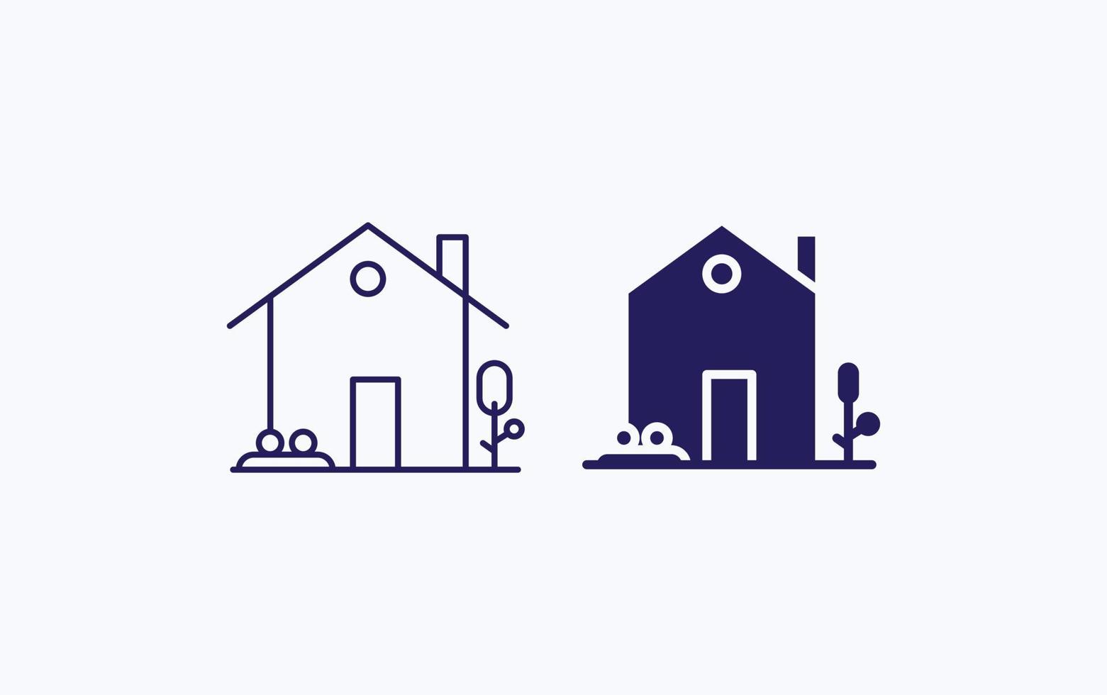 House building, home vector illustration icon