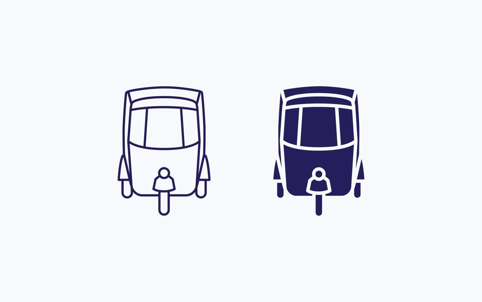 Auto rickshaw, vehicle vector icon