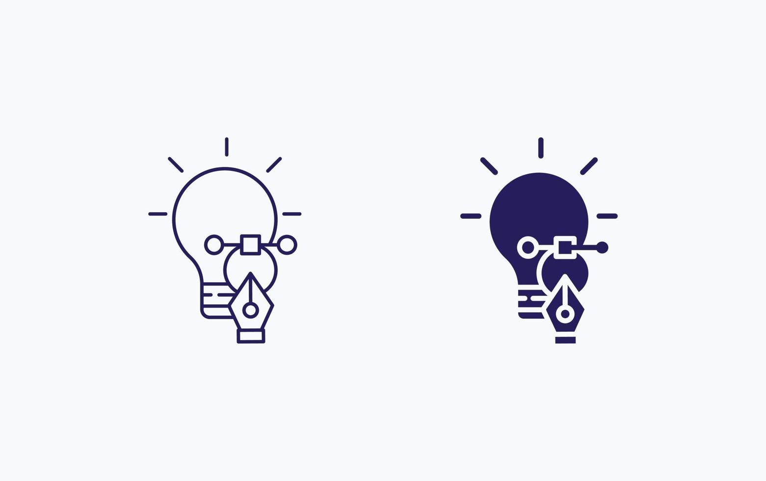 icono de ilustración de idea de diseño creativo vector