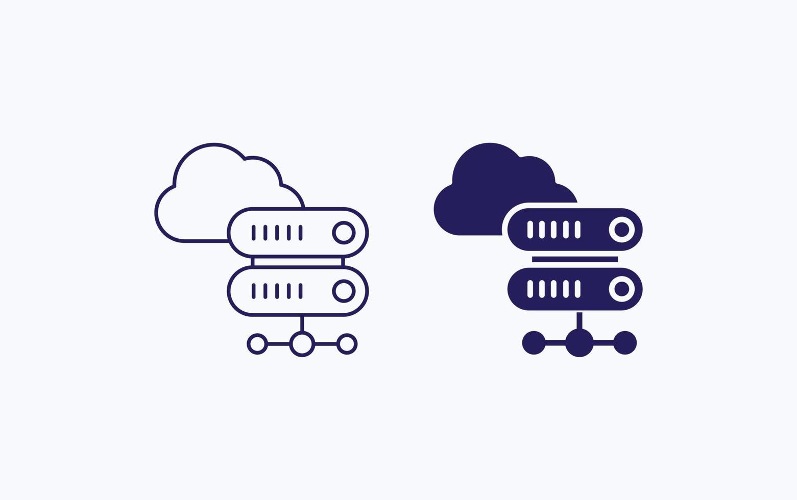 Database Cloud illustration icon vector