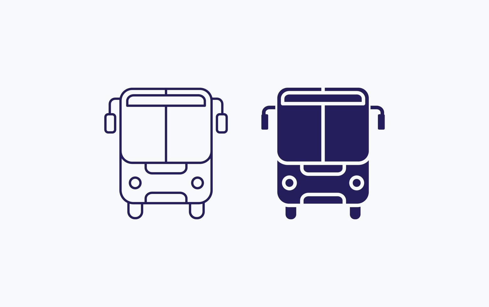 autobús, icono de ilustración de vector de vehículo