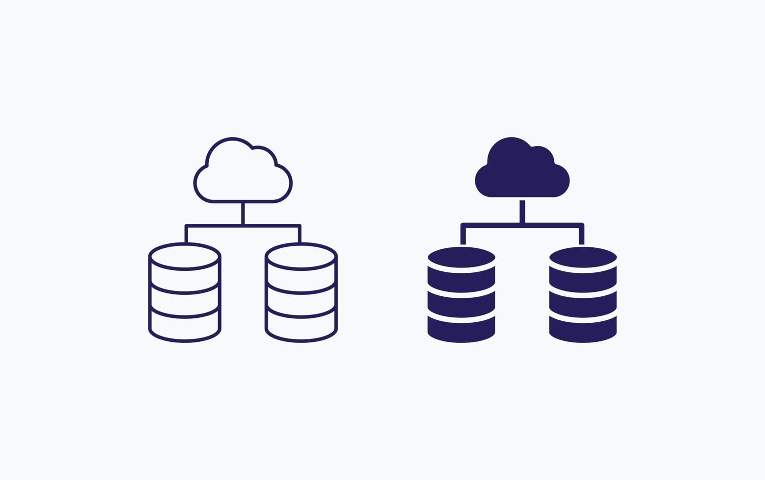 Cloud and server illustration icon vector