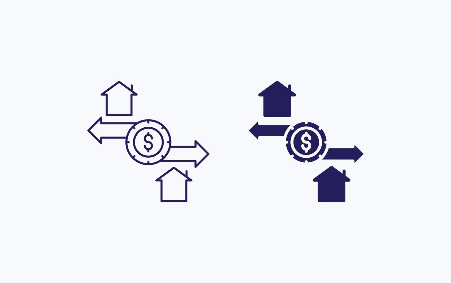 House value, Property prices illustration icon vector