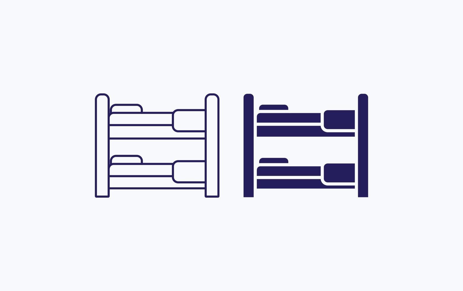 Bunk Beds Vector illustration icon