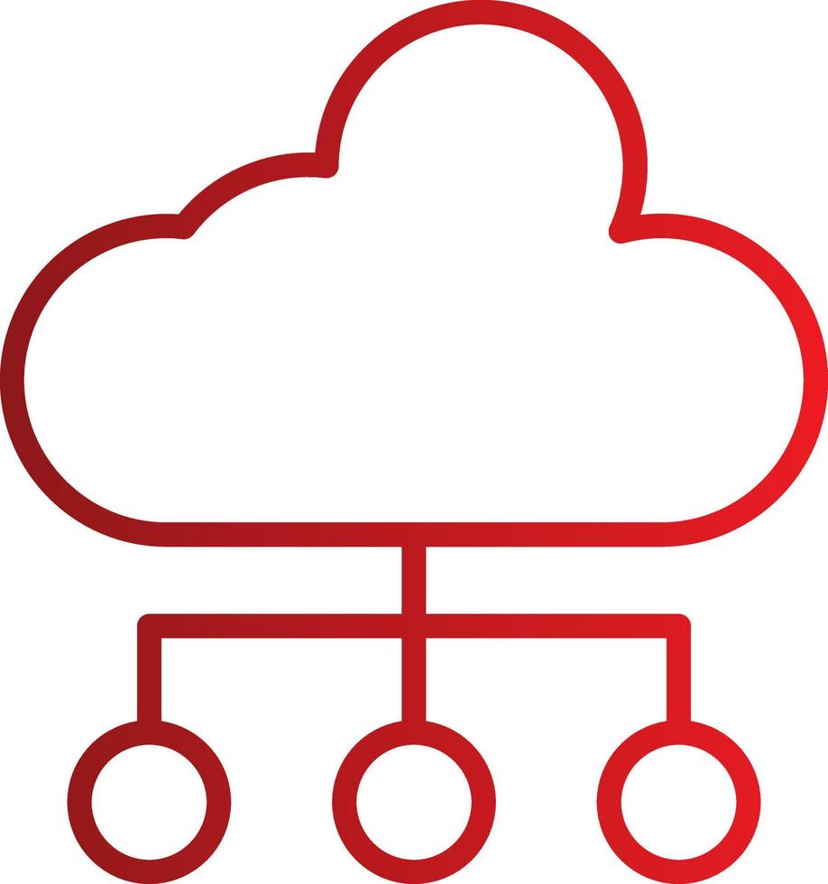 icono de vector de computación en la nube