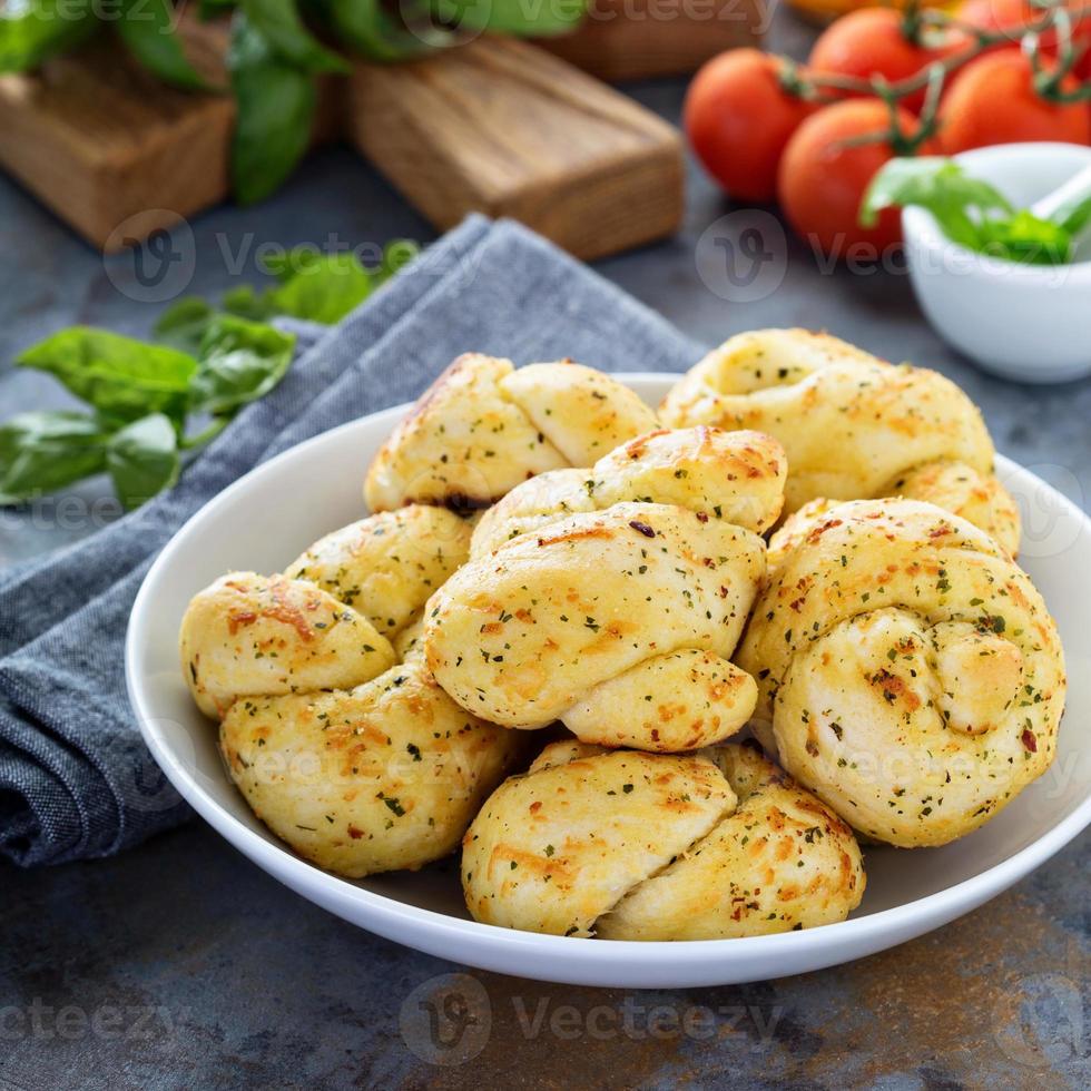 Garlic and cheese dinner rolls photo