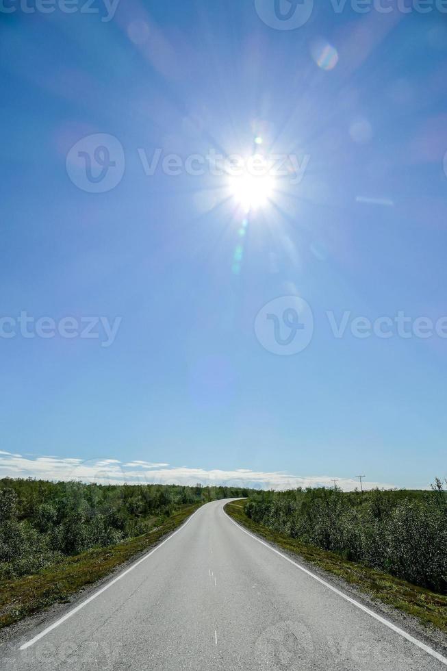 Road view in Sweden photo