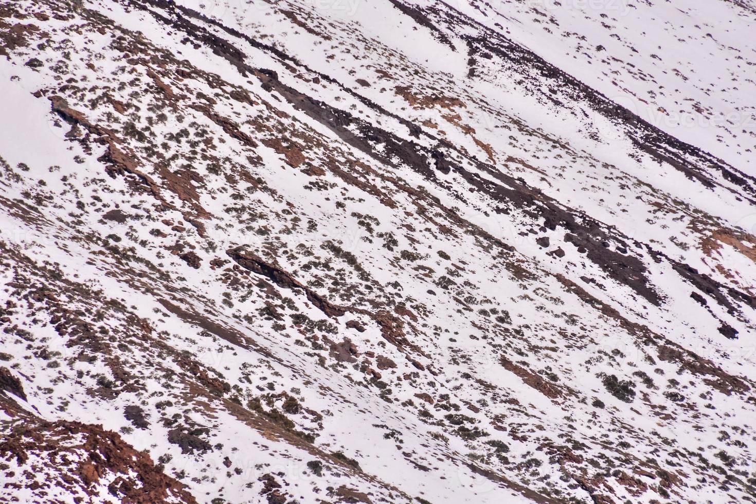 Snow mountain close-up photo