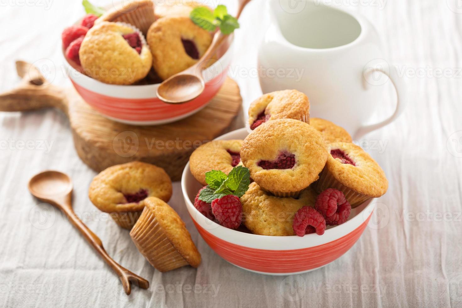 mini muffins de frambuesa foto