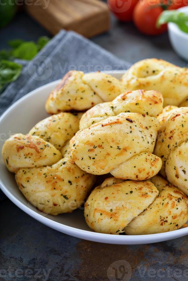 Garlic and cheese dinner rolls photo