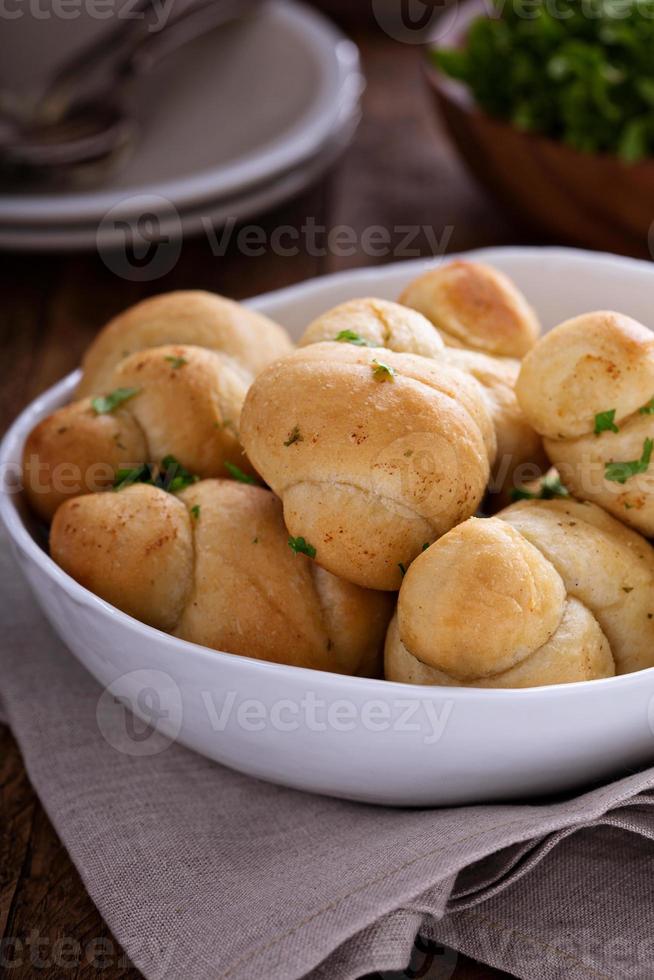 Garlic knots for dinner photo