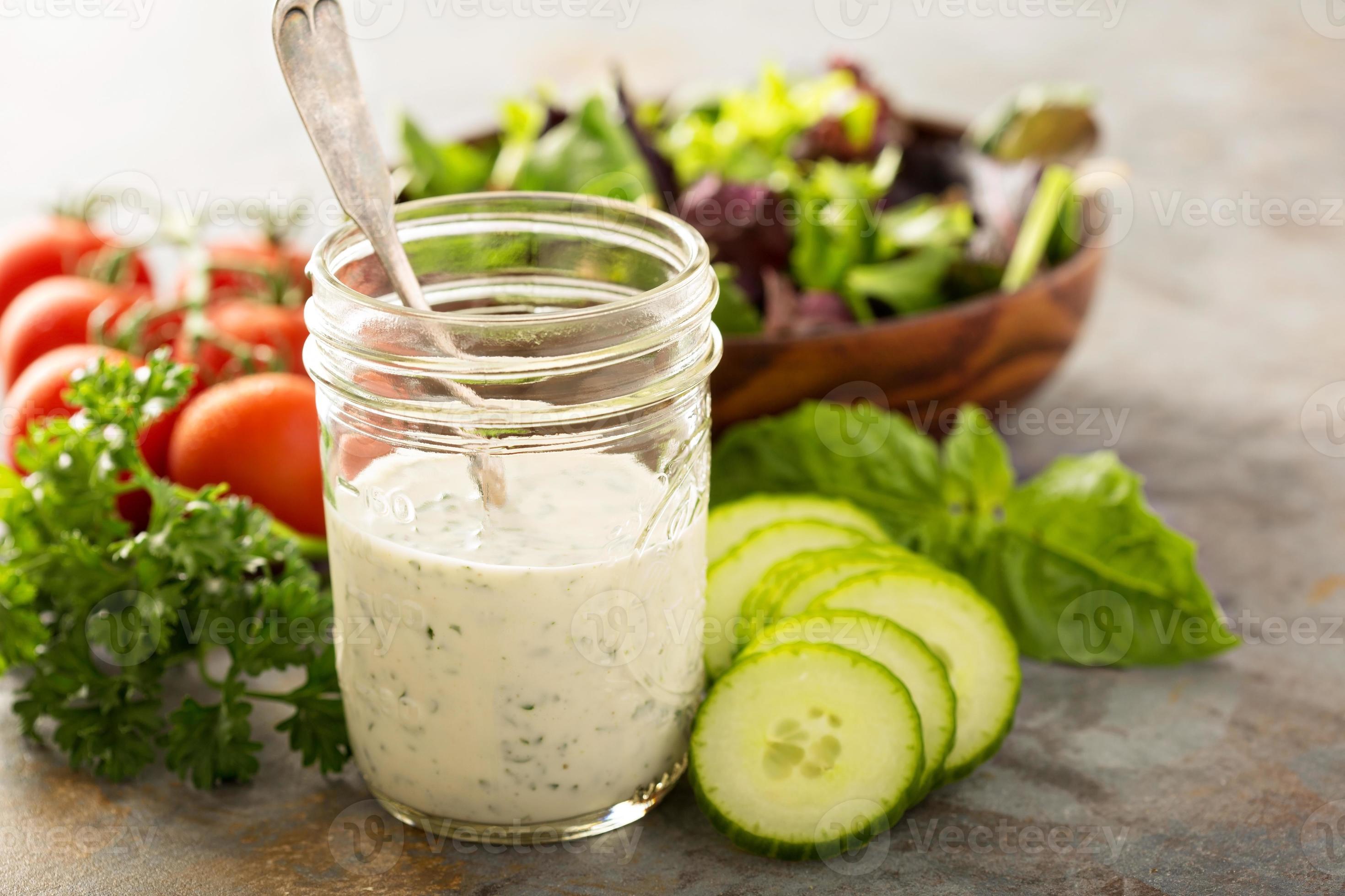 Homemade ranch dressing in a mason jar 15759725 Stock Photo at Vecteezy