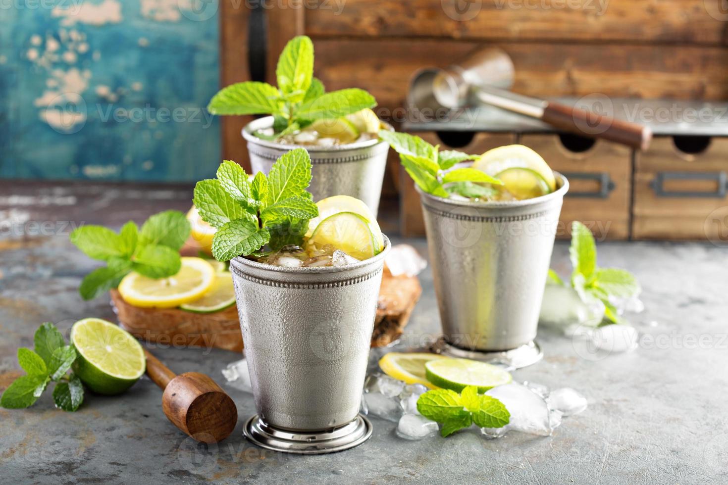 Classic mint julep cocktail photo