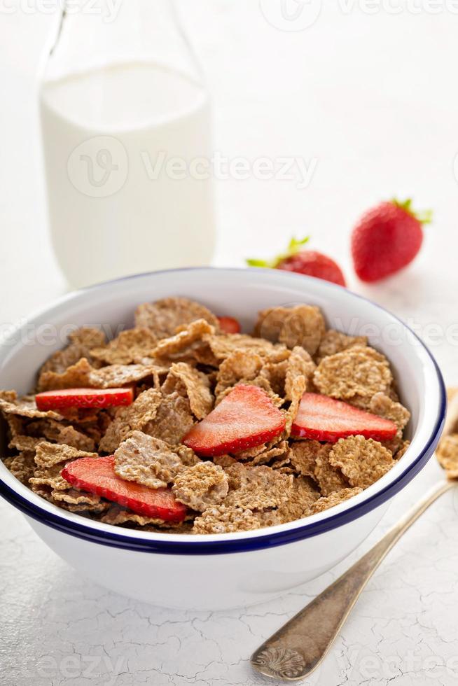 Multigrain healthy cereals with fresh berry photo