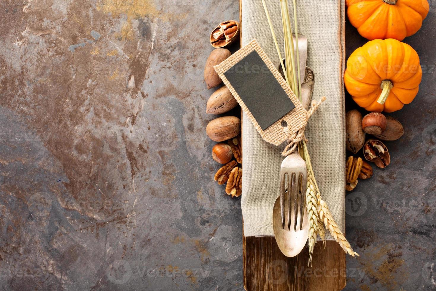 Cooking and eating in fall season photo