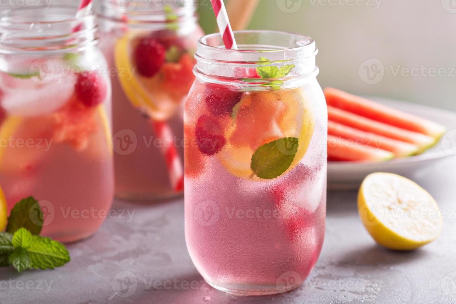Summer drink watermelon and citrus lemonade photo