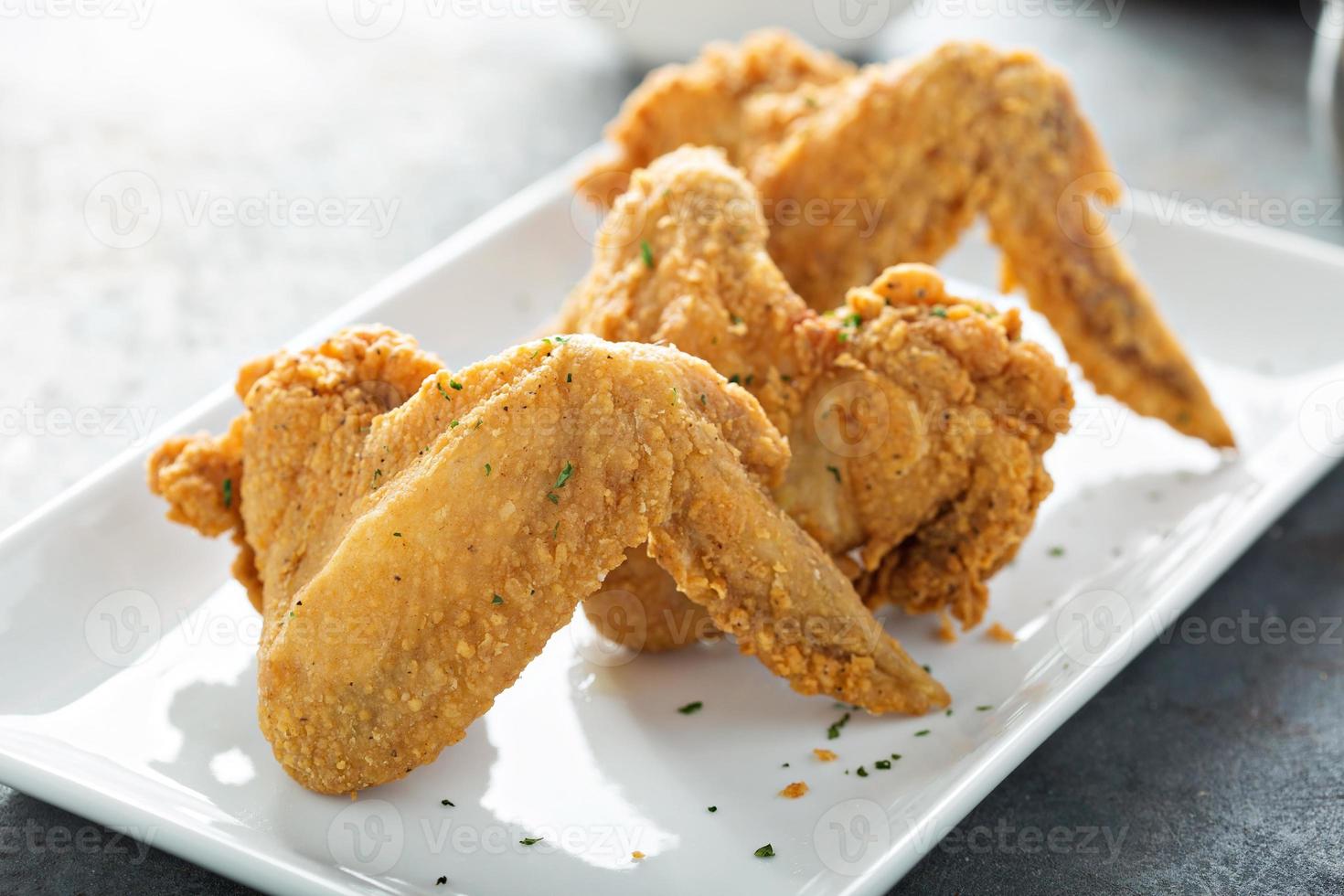 Fried chicken wings photo