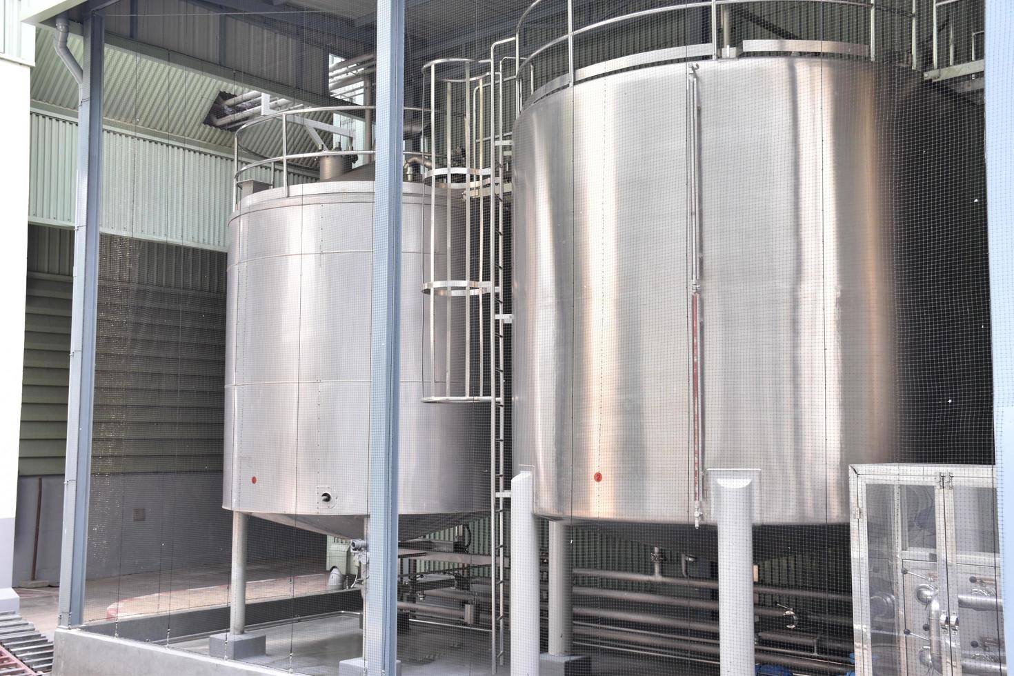 Stainless water tanks for production processes photo
