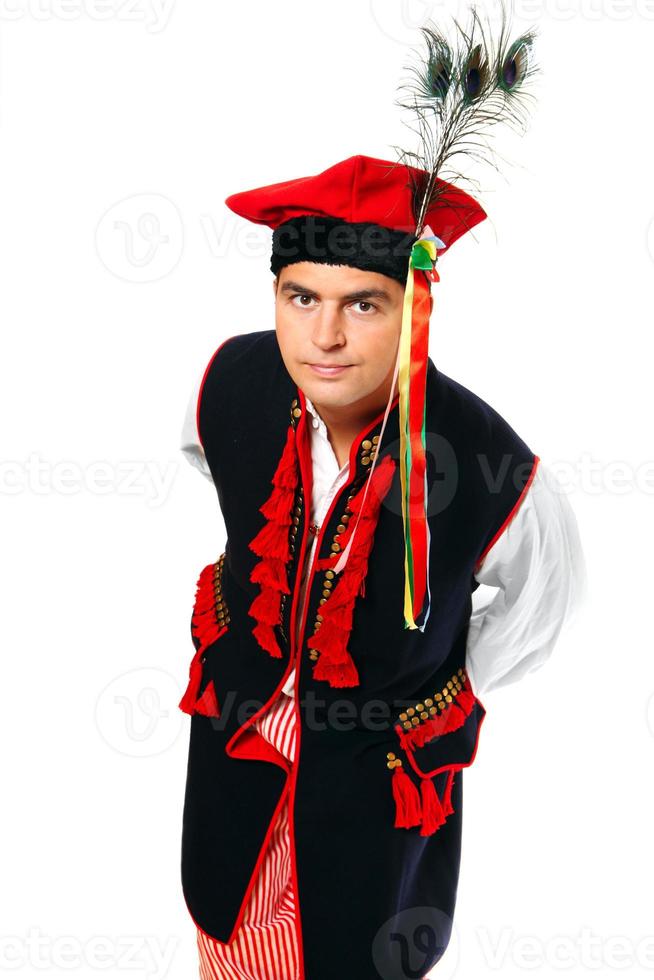 hombre polaco en un traje tradicional foto