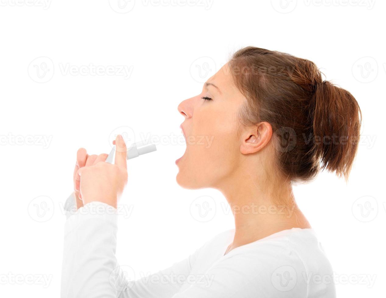 aerosol para el dolor de garganta foto
