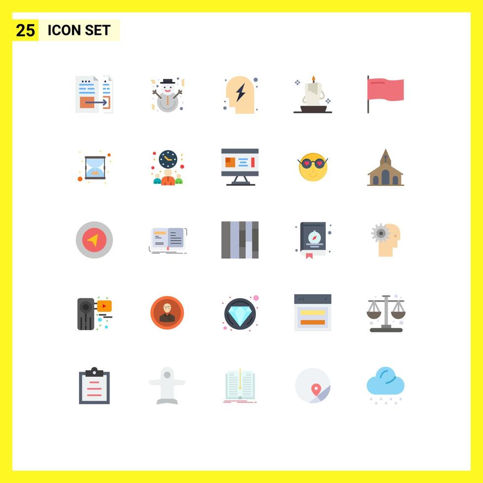 25 Creative Icons Modern Signs and Symbols of illumination candle christmas burning light strategy Editable Vector Design Elements