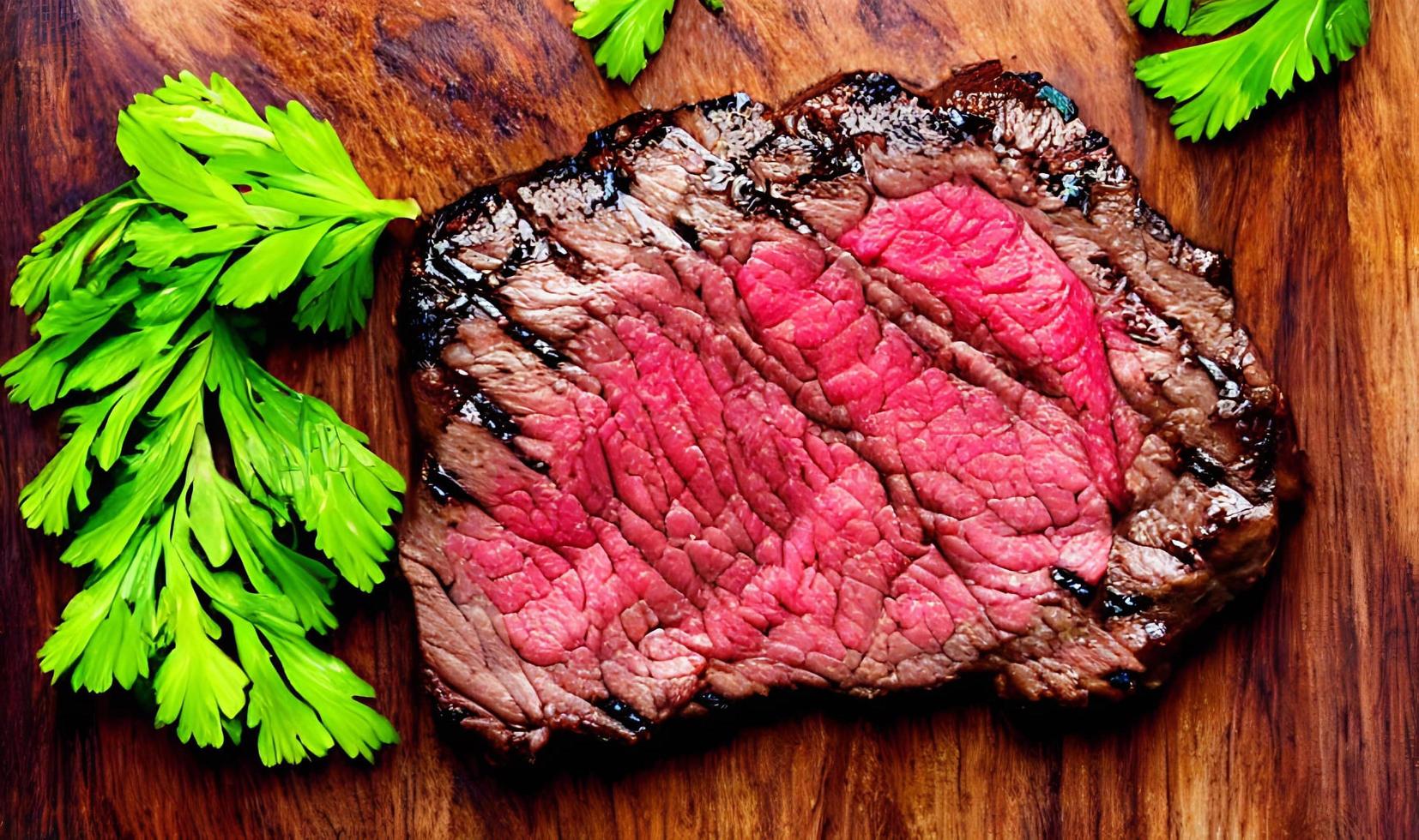 Steak. Gourmet fresh delicious juicy steak. Selected focus, in Poster