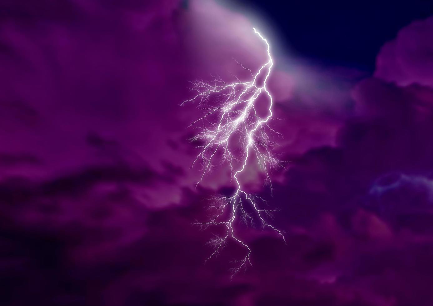 Storm lightning in the sky. Hurricane, typhoon, tornado, storm. photo