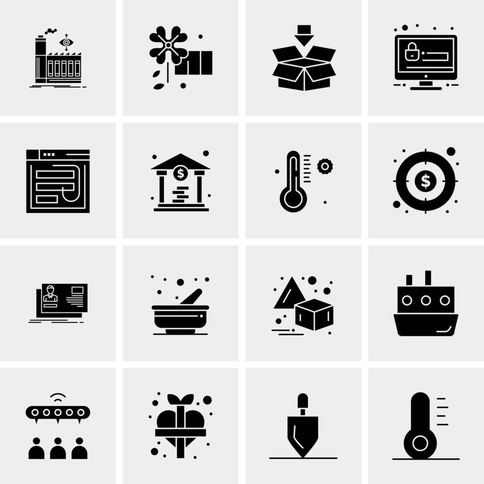 16 Universal Business Icons Vector Creative Icon Illustration to use in web and Mobile Related project