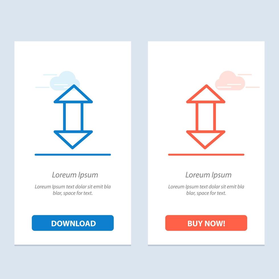 Arrow Arrows Up Down  Blue and Red Download and Buy Now web Widget Card Template vector