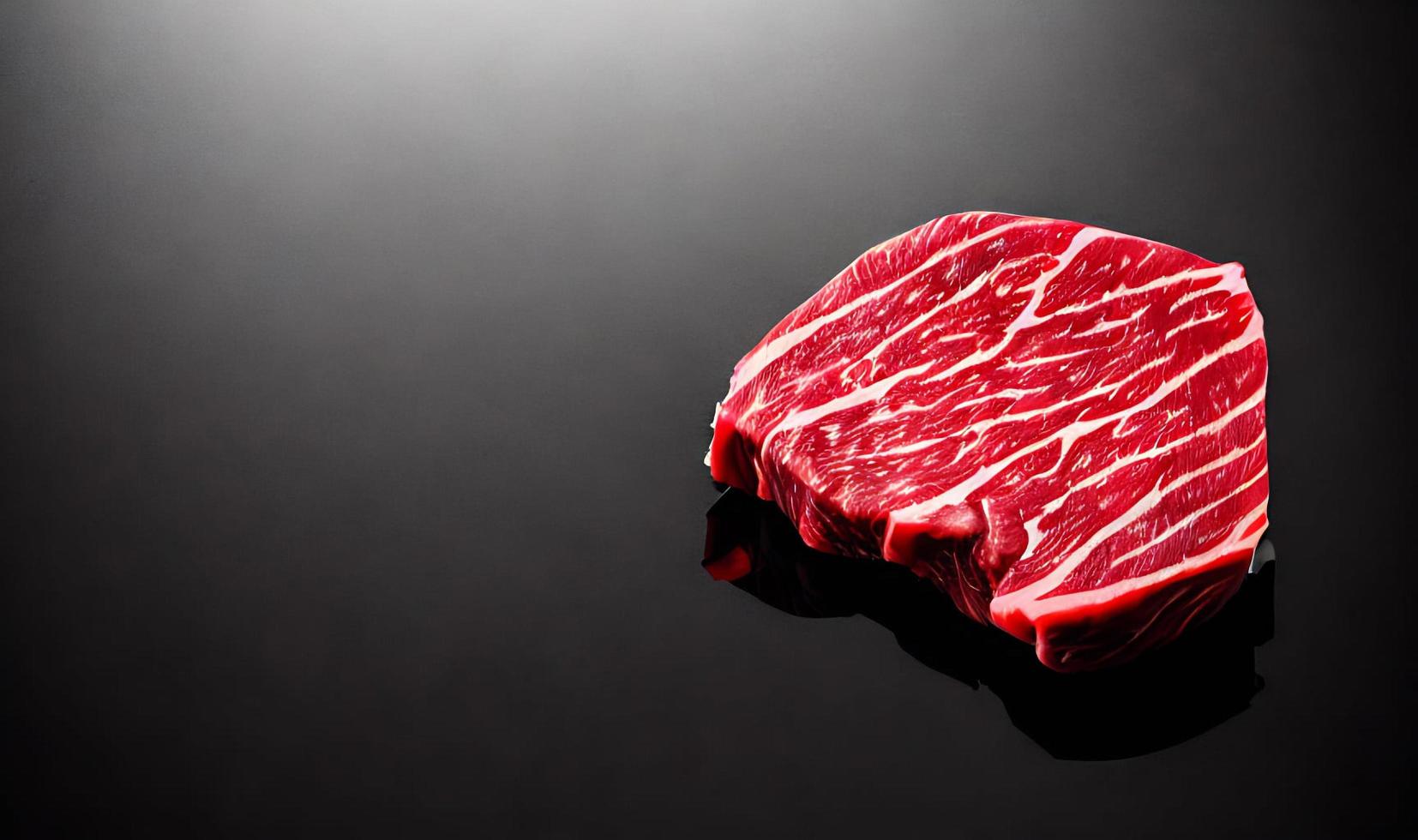 Steak. Gourmet fresh delicious juicy steak. Selected focus, in Poster format. photo