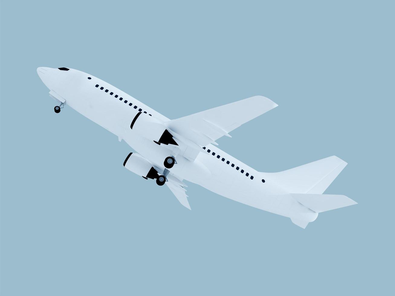 Airplane isolated background.  3D illustration. photo