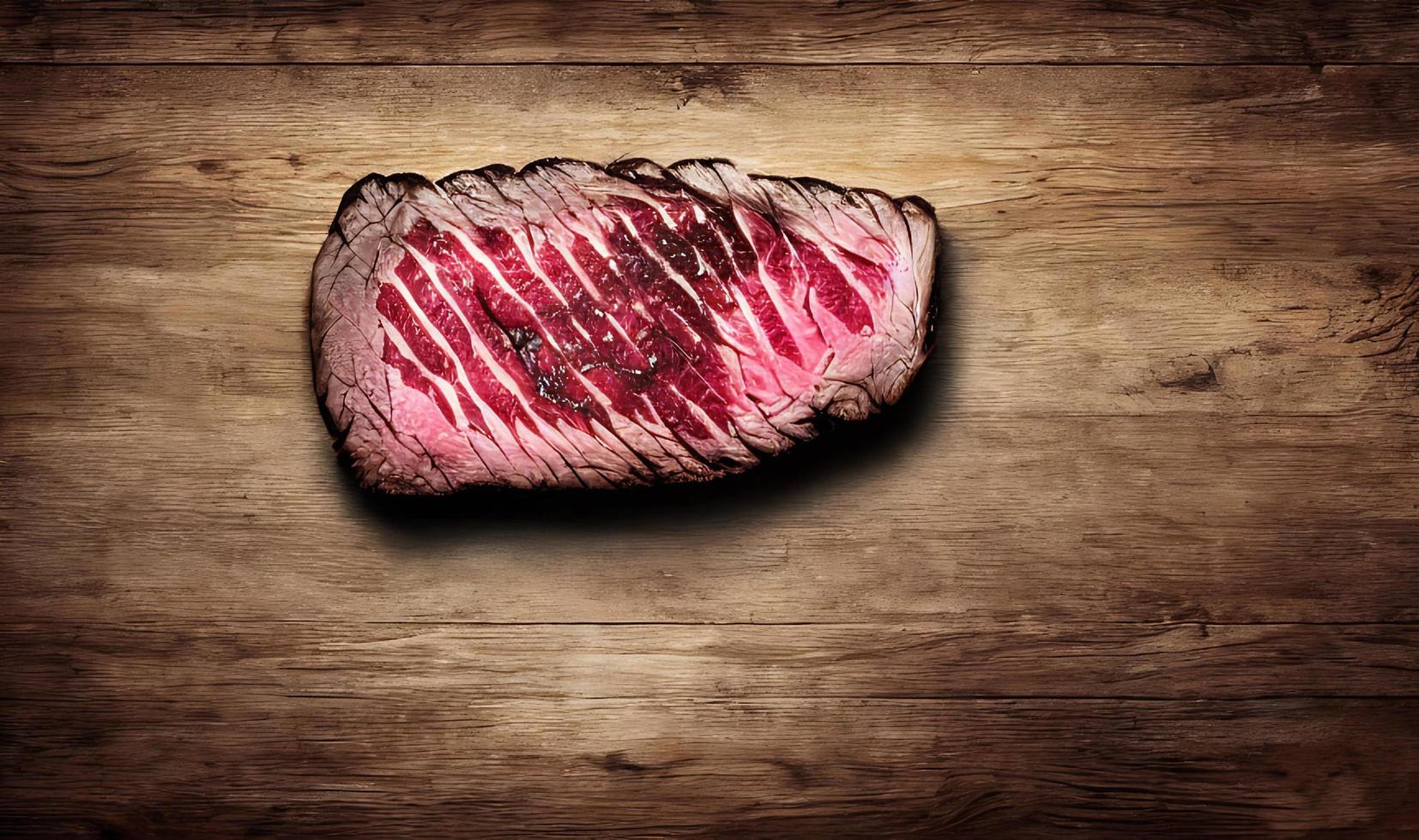 Steak. Gourmet fresh delicious juicy steak. Selected focus, in Poster format. photo