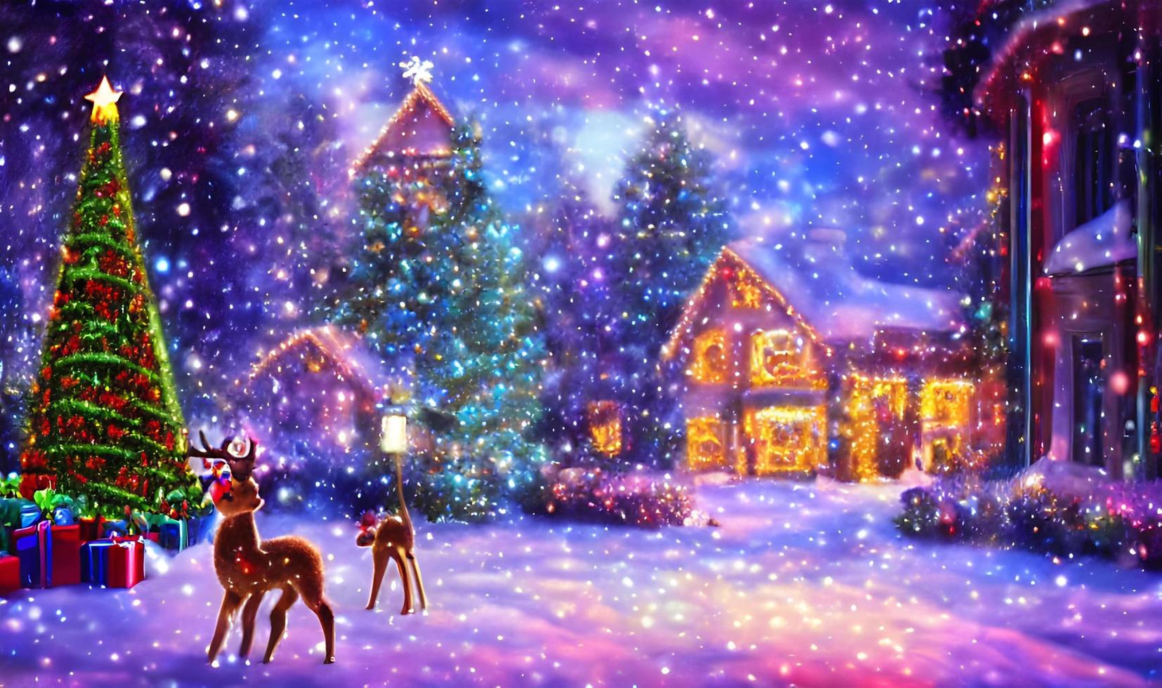 New Year's card. Christmas and New Year poster. Christmas greeting background with christmas decoration. photo