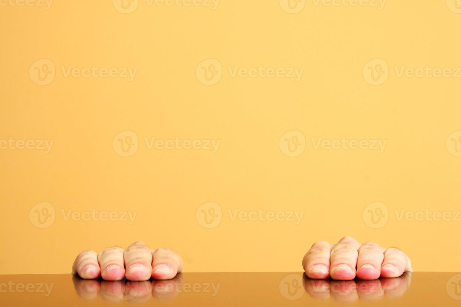 only hands on table photo